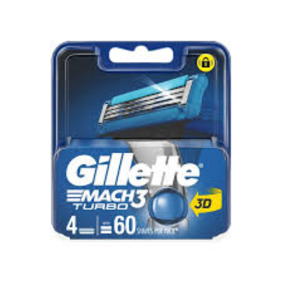 GILLETTE MACH 3 TURBO CART 4'S